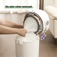 Poubelle en plastique PP anti-odeur, grande capacité, pour cuisine, stockage domestique, déchets humides et litière pour chat, idéale pour les couches de bébé