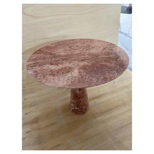 Newstar Hiện Đại Màu Đỏ travertine Bàn cà phê đá cẩm thạch đồ nội thất sang trọng Vòng phòng ăn bảng cho nhà hàng - Product Image 4