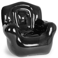 Chaise ballon gonflable portable en PVC durable, motif singe de dessin animé, pour enfants, étanche, avec pompe à air électrique alimentée par prise, pour extérieur, multicolore
