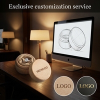 Boîte à bijoux de luxe en bois du Vietnam, boîte à bagues en bois massif, artisanat, cadeau de mariage, cadeau d'amour, logo laser, coffret cadeau pour couple
