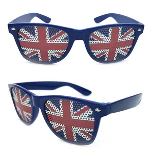 Wholesale Promotion <strong>Glasses</strong> Countries Flag Sunglasses Pinhole Sticker Novelty logo Custom Promotional Plastic Sunglasses - Product Image 4