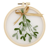 Kit de broderie au point de croix DIY pour adultes et débutants, ensemble de broderie papillon pré-imprimé avec cerceau, fils, aiguilles et instructions