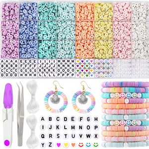 Diy Jewelry <b>Kit</b> 32 Compartments 4000 Polymer <b>Clay</b> Beads Bracelet Making Letter Bead Set For Craft Supplies - Product Image 1
