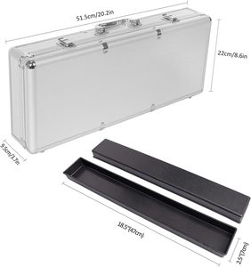 Étui de protection en aluminium avec plateaux pour tuiles de mahjong (tuiles non incluses, 2 pièces/ensemble, taille applicable 1,2 * 0,9 * 0,5 pouces) - Product Image 2