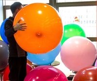 Ballon géant gonflable en latex noir de 36 pouces rempli d'hélium pour les fêtes de remise de diplômes, la rentrée scolaire, les mariages, les anniversaires, certifié EN71 pour adultes