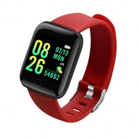 Jam Tangan Pintar 116plus Terbaru 2021 Unisex Olahraga Kebugaran Tahan Air Stopwatch Kompatibel Android IOS Plastik Bercahaya