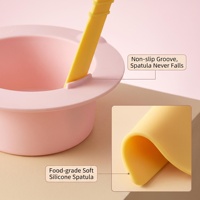 Recharge de bol en silicone réutilisable pour cire avec spatule à cire, logo personnalisé, épilation, vente en gros