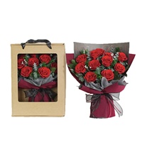 Valentijnsdag Moederdag Eeuwigdurende Ge conserveerde Rode Rozen Bouquet 10 Bloemen Groot Jubileum Cadeau Liefdesverklaring