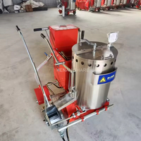 Ligne de peinture thermoplastique semi-automatique Machine de marquage routier Ligne de stationnement Peinture Machine de redressage de clôture de route