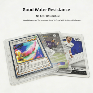 卸売 3x4インチ 透明またはライトブルー カードトップローダー ハードカードスリーブ 35pt PVCカード保護ホルダー - Product Image 4