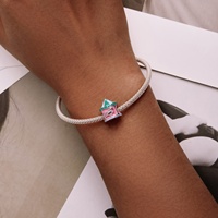 Youchuang nouveauté mignon designer filles bracelet charme en gros bijoux faisant des fournitures s925 argent rose émail perles breloques