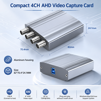 Tarjeta de captura de vídeo AHD de 4 canales, USB 3,0, 720P30, MJPEG, Plug & Play, caja de aluminio para sistema de monitoreo de seguridad CCTV DVR