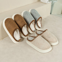 Chaussons en coton pour femmes, légers, doux et confortables, pour l'intérieur et l'extérieur, avec amorti, adaptés été comme hiver