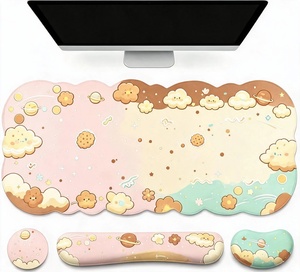 Alfombrilla de Ratón para Juegos Extendida de Diseño Personalizado, Reposamuñecas para Teclado, Cojín Reposamuñecas, Alfombrilla de Ratón Grande con Reposamuñecas, Juego de 4 Piezas - Product Image 5