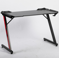 Table d'étude VANBOW en plastique noir avec logo personnalisé Bureau à domicile 110cm avec logo personnalisé