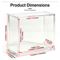 Boîte de présentation en acrylique pour One Piece Booster Box, 5 mm, transparente, anti-UV, anti-poussière, pour collection de cartes à collectionner TCG
