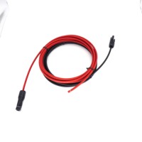 Câble d'extension solaire PNTECH DC-00 10mm2/8 AWG isolé XLPO, homologué IEC TUV, 1000V 1500V, résistant à la poussière et à l'eau