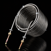Échangeur de chaleur à serpentin immergé SS304, type tube hélicoïdal, pour le refroidissement des réservoirs de réacteurs chimiques, application industrielle