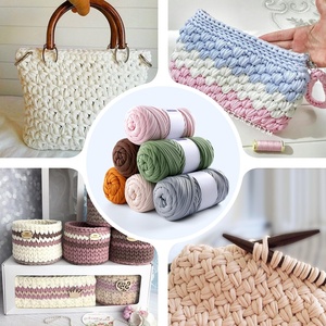 Hilo de Cuero Sintético Mate de 200g para Tejer Bolsos a Mano, Hilo de Camiseta para Tejer Bolsos Hechos a Mano, Venta al Por Mayor - Product Image 3