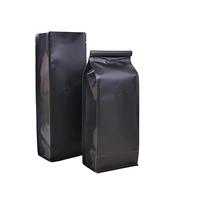 Sacs à café en aluminium à fond carré de 250g, 500g, 1kg, avec fermeture éclair, fond plat, valve, impression mate pour le stockage des aliments