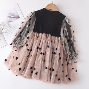 Bear Leader Vestidos de manga larga para niñas, vestido de tutú con estampado de estrellas, vestido de princesa para niñas, vestido para boda, fiesta de cumpleaños - Product Image 2
