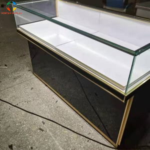 Porte <span class=keywords><strong>coulissante</strong></span> en verre de cadre en aluminium de fantaisie pour la vitrine de magasin de bijoux meubles élégants de bijoux pour le <span class=keywords><strong>but</strong></span> d'affichage - Product Image 5