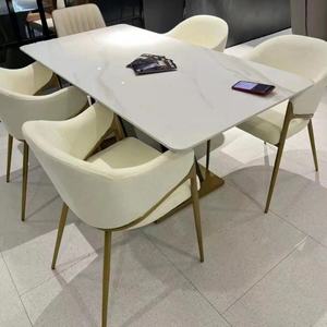 Zxm Hot Sale Wholesale Nordic Modern <b>Velvet</b> Living Room Dining <b>Chairs</b> Gaming Wedding Ergonomic Light Luxury - Product Image 4