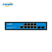 Switch de Fibra Óptica POE Administrado L2+ Gigabit, Switch POE Industrial Inteligente Integrado L2 para CCTV