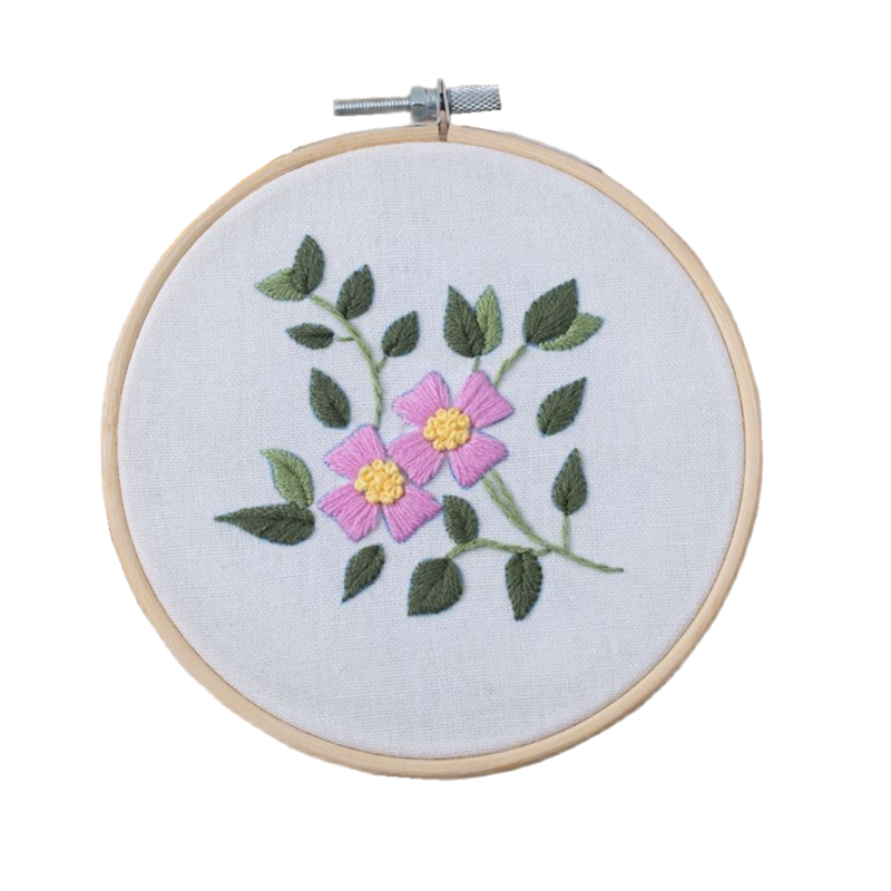 Wholesale Embroidery Hoop Frame Home Decoration Handmade Craft Sewing DIY Embroidery Kit Flower Embroidered Cotton