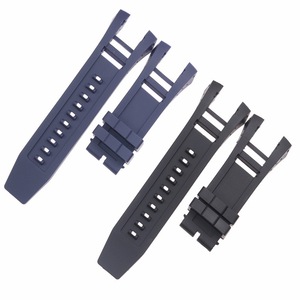 Grande Stock vendita Silicone cinturino in gomma morbido traspirante nero blu cinturino per orologio Invictas 34mm - Product Image 1