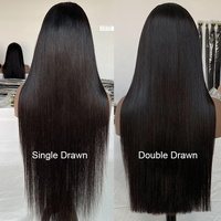 Perruque en cheveux humains vietnamiens lisses, double épaisseur, pleine densité, pré-épilée, HD 13x6 13x4, avec dentelle frontale, vente en gros
