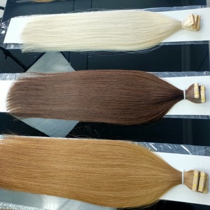 จัสมิน บิวตี้ โฮลเซลล์ ผมต่อแท้ 100% ยุโรป แบบ Double-Drawn ชนิดเทปติด  จัดเรียงเกล็ดผมอย่างแนบเนียน สีอ่อน - Product Image 6