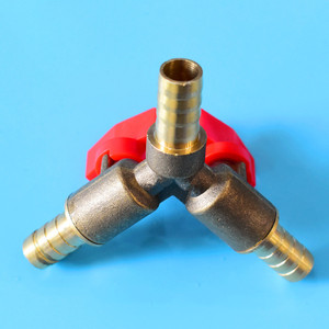 Raccord en T en cuivre de type Y pour tuyau de gaz de 8 mm avec vanne papillon pour la gestion de l'eau - Product Image 2