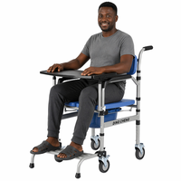 Chaise de douche médicale en gros pour fauteuil roulant, siège de douche ergonomique pour salle de bain d'hôpital, fournisseur d'aides à la douche et aux toilettes