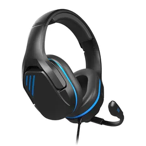 Headset Gaming Led GX130, untuk Game, Headset berkabel 3.5mm + colokan USB untuk Olahraga