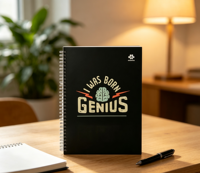 Carnet à spirales pour étudiants, personnalisable, avec couverture en papier, pour écrire un journal/une chronique
