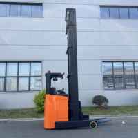Chariot élévateur électrique à mât triple, capacité 2 tonnes, hauteur de levage 10,5m, 12m, 13,5m, batterie lithium 48V, déplaceur latéral pour caméra, type Reach Truck