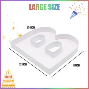 Boîte décorative alimentaire en carton en forme de lettre B de 12 pouces ZIJRXQ, remplissable, pour charcuterie - Product Image 6