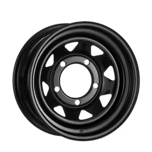 Deep Dish Black Steel 5x108 Spoke Car Rims Trailer Wheels Rim