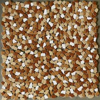 Carreaux de mosaïque en céramique rose doux faits à la main pour villas et murs de centres commerciaux modernes Wabi-Sabi - Fabricant artisanal de carreaux sur mesure OEM