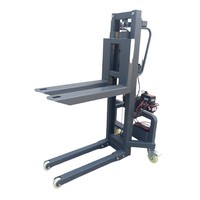 Gerbeur électrique portable 300 kg, mini gerbeur, levage 1,6 m avec batterie au plomb-acide 12 V pour entrepôt domestique