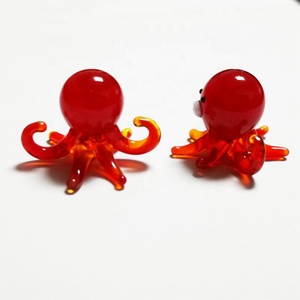 Figurine <span class=keywords><strong>miniature</strong></span> <span class=keywords><strong>en</strong></span> <span class=keywords><strong>verre</strong></span> <span class=keywords><strong>soufflé</strong></span> personnalisée, pieuvre rouge, animal marin 3D pour micro-paysage, kits de bougies <span class=keywords><strong>en</strong></span> <span class=keywords><strong>verre</strong></span>, technique de lampworking - Product Image 2