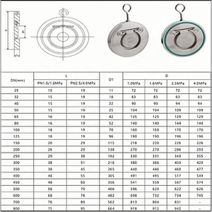 Clapet <span class=keywords><strong>anti</strong></span>-<span class=keywords><strong>retour</strong></span> à disque unique en acier inoxydable pour pipeline, <span class=keywords><strong>anti</strong></span>-reflux - Product Image 4