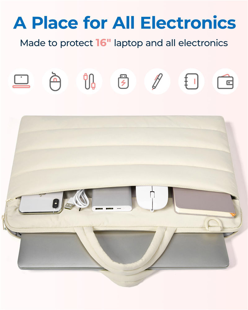 Cute Fairycore Laptop Case For Women Floral Carrying Tablet Bag