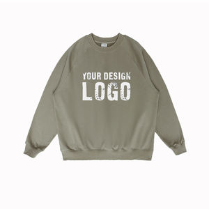 เสื้อสเวตเชิ้ตผู้ชายคอกลมผ้าฝ้ายคุณภาพสูง สไตล์ลำลอง พิมพ์ลายตัวอักษรตามสั่ง ทรงหลวมแบบดรอปโชว์เดอร์ - Product Image 4