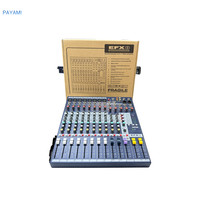 Console de mixage musicale haut de gamme 8/12/16 canaux avec 32 DSP, alimentation fantôme 48V, 2 AUX, égaliseur 3 bandes, balayage des fréquences moyennes, audio haute résolution