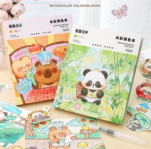 Juego de Pintura y Coloreado de Dibujos Animados, <span class=keywords><strong>Libro</strong></span> de Papel de Acuarela para Niños, para Pintar y Dibujar, Venta Caliente - Product Image 6