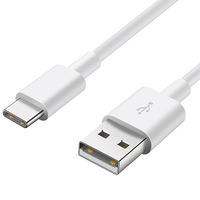 Kabel Data tipe-c, kabel Data untuk pengisian cepat 3A, kepala tunggal ponsel USB ke tipe-c, pelindung kepang