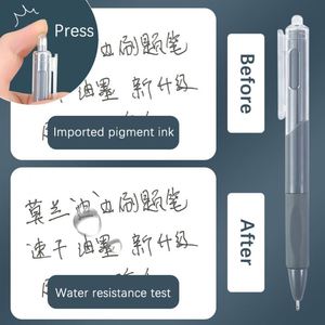Quick-drying Click Gel <b>Pen</b> Student Test <b>Pen</b> Smooth Writing Water-Resistant Signature <b>Pen</b> 0.5 <b>Refillable</b> Black Office School Use - Product Image 3