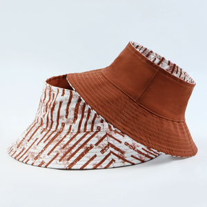 Sombrero de Pescador Casual de Alta Calidad, con Logotipo Personalizado Impreso, Rayas Verticales, Algodón, Visera Reversible para Hombre y Mujer - Product Image 5